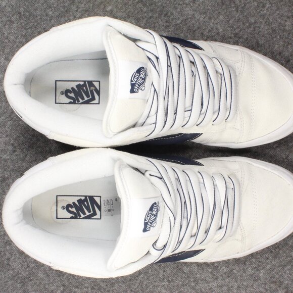 VANS Knu Skool Mid White Black RARE Version Skateboard Shoes Mens Size 10.5 - Picture 9 of 11
